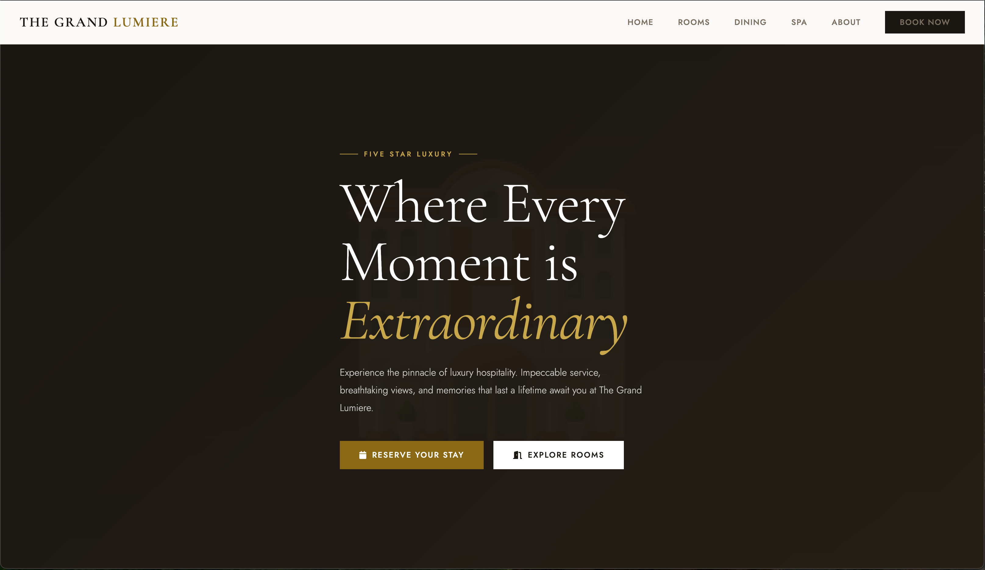 Luxury Hotel & Resort Website