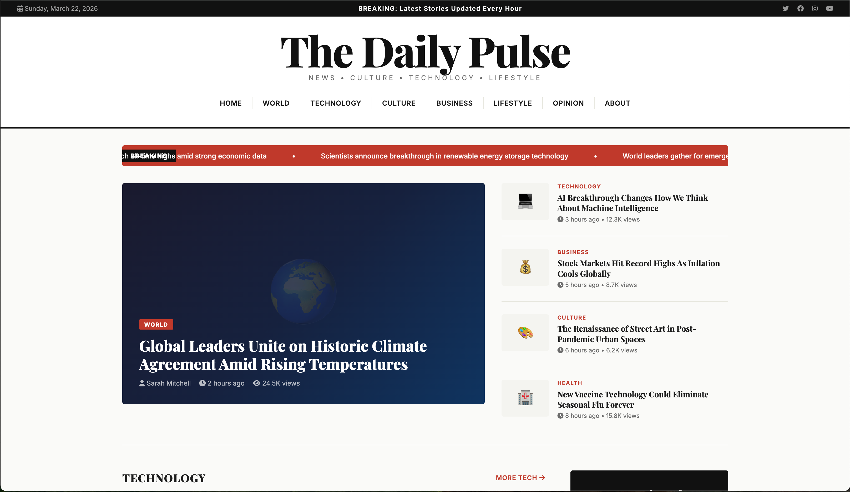 Blog & Magazine Template